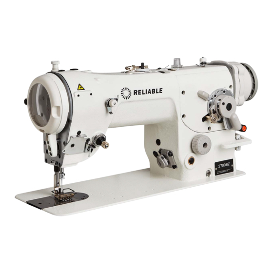 Reliable 2700SZ Instruction Manual