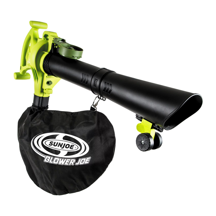 SunJoe SBJ605E - 4-in-1 Blower/Vacuum/Mulcher/Gutter Cleaner Manual