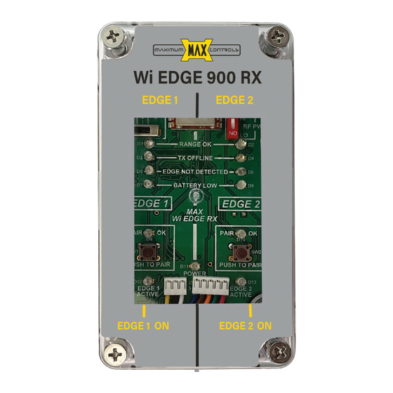 Maximum Controls MAX WIRELESS EDGE 900 Quick Installation Manual