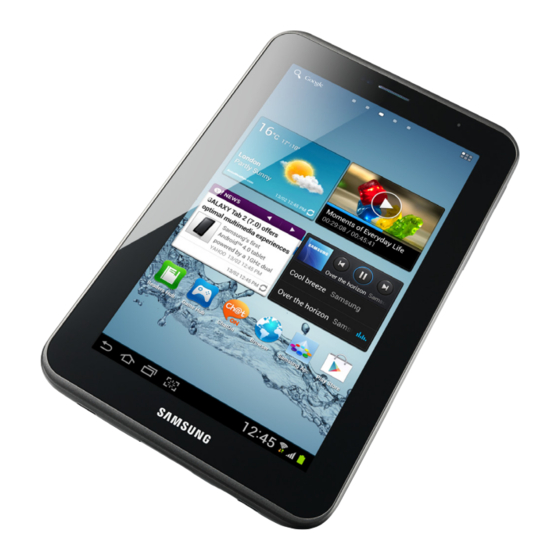 Samsung Galaxy Tab 2 Internet Setup Manual