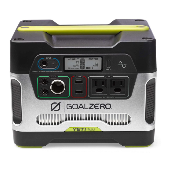 GOAL ZERO YETI 400 User Manual