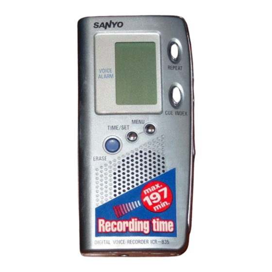 SANYO ICR-B35 INSTRUCTION MANUAL Pdf Download | ManualsLib