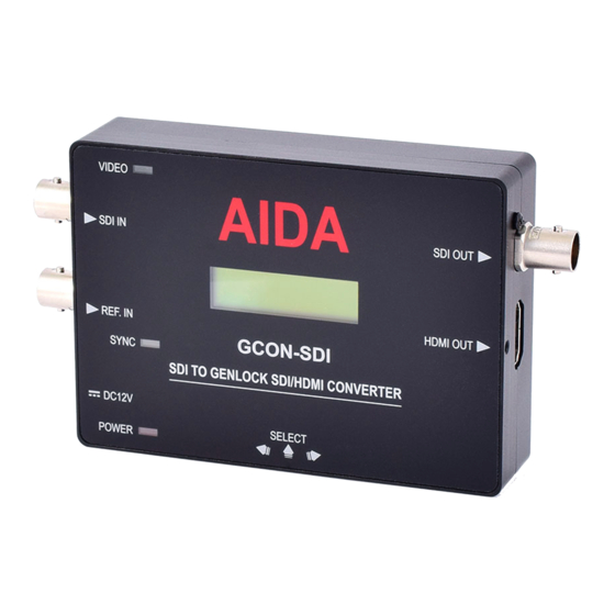 AIDA GCON-SDI Manuals