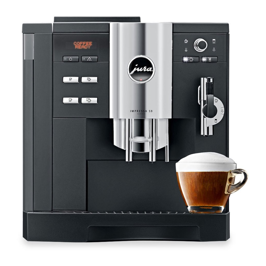 Jura Impressa S9 One Touch Quick Reference Manual