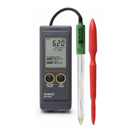 Hanna Instruments HI 99121 Instruction Manual