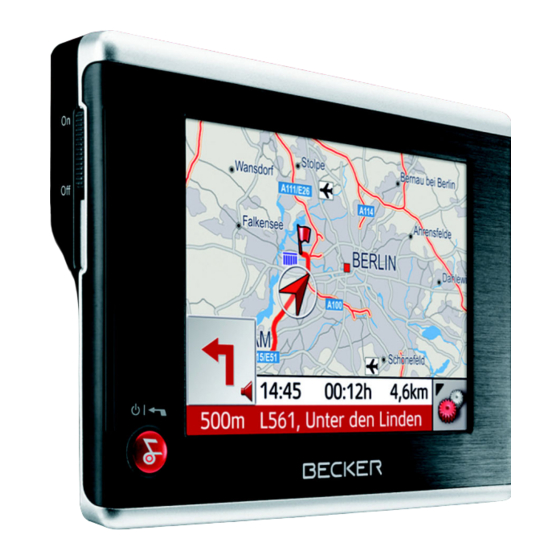 Becker TRAFFIC ASSIST Operating Instructions Manual