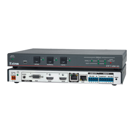 Extron electronics XTP T USW 103 User Manual