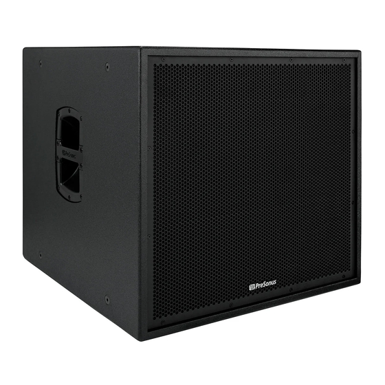 PRESONUS CDL Sub18 Owner's Manual