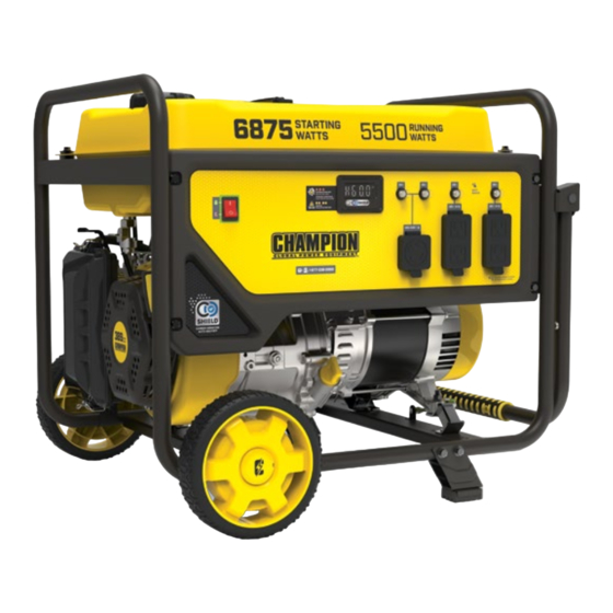 Champion Global Power Equipment 201299 Quick Start