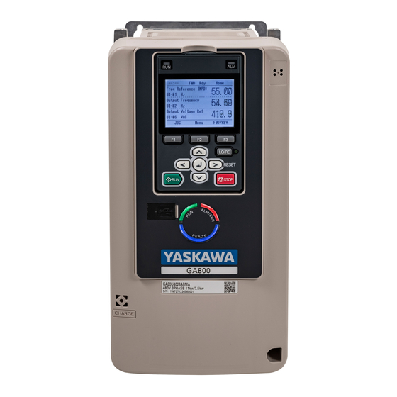YASKAWA GA800 600 V Drive Installation & Primary Operation