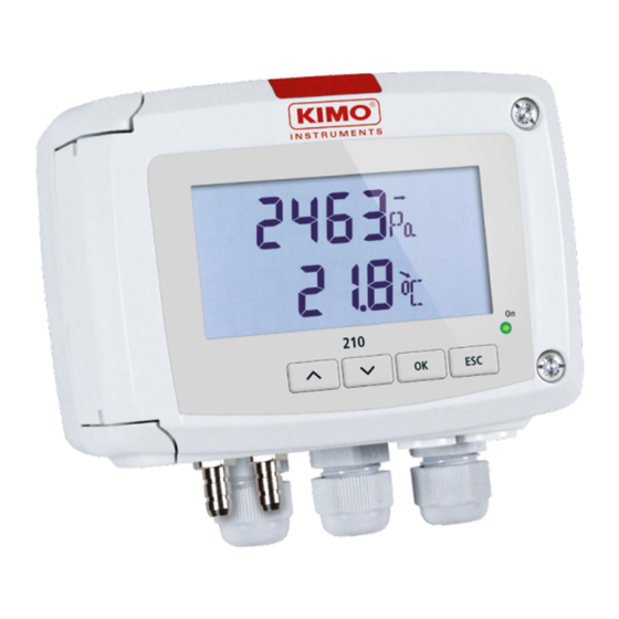 Kimo Instruments sauermann CP 210-R Quick Start Manual