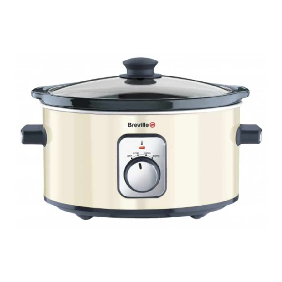 Breville Vtp Slow Cooker L Manual Manualslib