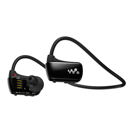 Sony Walkman NWZ-W273 Quick Start Manual