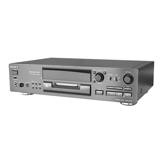 Sony MDS-JB930 Service Manual