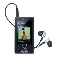 Sony NWZX1051FBLK - Walkman 16 GB Portable Network Audio Player Operation Manual