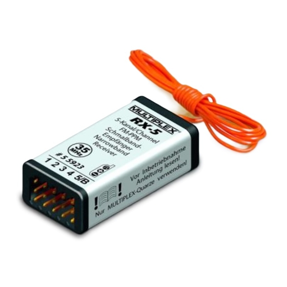 MULTIPLEX modell RX-5 Instructions Manual