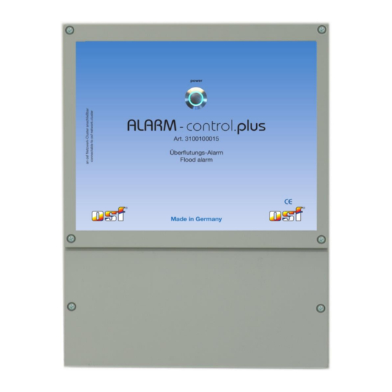 OSF Alarm-control.plus Installation And Operation Manual
