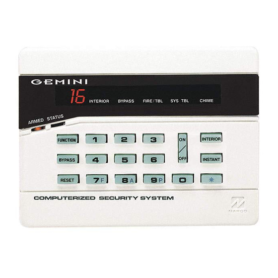 NAPCO GEM-P1632 Installation Instructions Manual