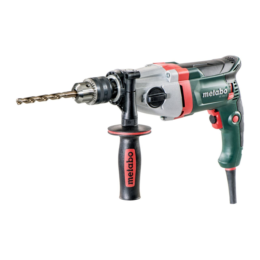 Metabo BE 850-2, BEV 1300-2 - Drill Manual