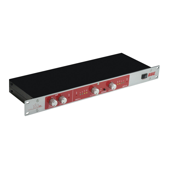 BBE Sonic Maximizer 382isw User And Reference Manual