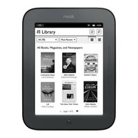 Barnes and Noble NOOK Simple Touch Quick Start Manual