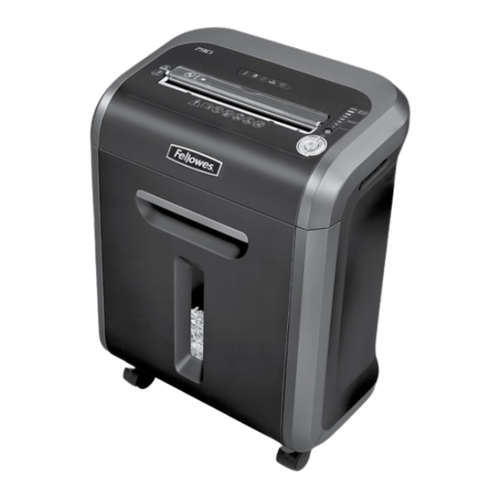 Fellowes POWERSHRED 79Ci Instructions Manual