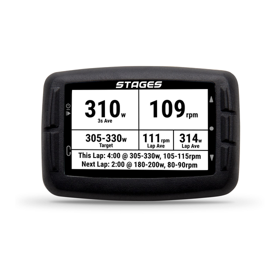 Stages cycling Stages Dash Owner's Manual