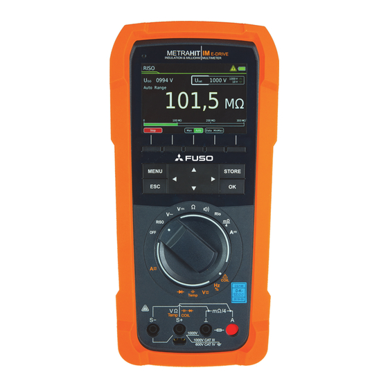 Gossen MetraWatt METRAHIT IM E-DRIVE FUSO Short-Form Operating Instructions