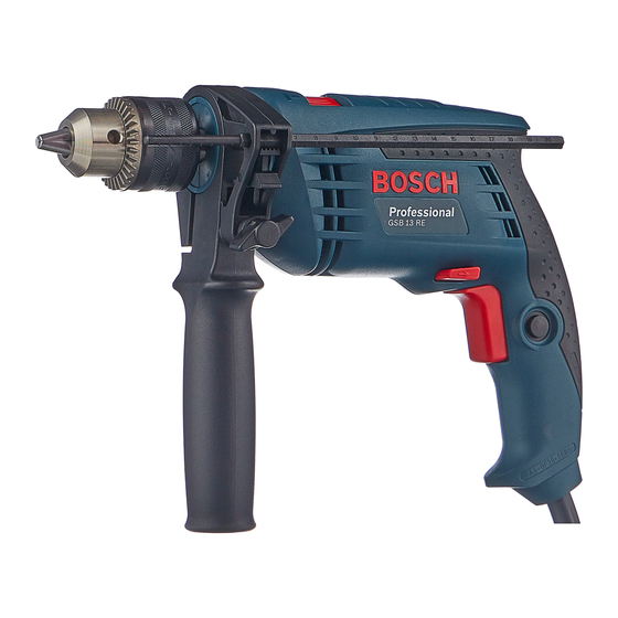 Bosch Professional GSB 13 RE Original Instructions Manual
