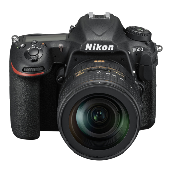 Nikon D500 Settings Manual
