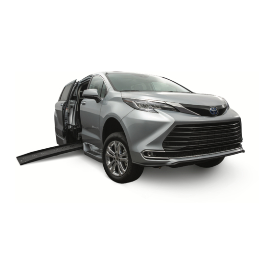 BraunAbility Side-Entry Power Foldout built on the Hybrid Toyota Sienna Operator's Manual