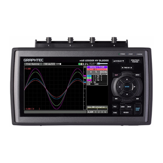 GRAPHTEC midi LOGGER HV High-Voltage Data Manuals