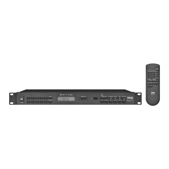 IMG STAGE LINE DPR-110 Instruction Manual