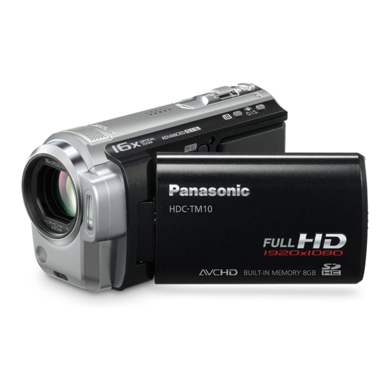 Panasonic HDC-SD10PP Manuals
