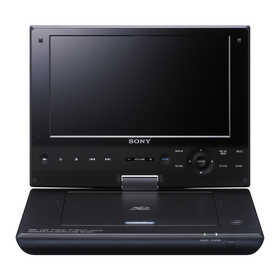 Sony BDP-SX910 Operating Instructions Manual