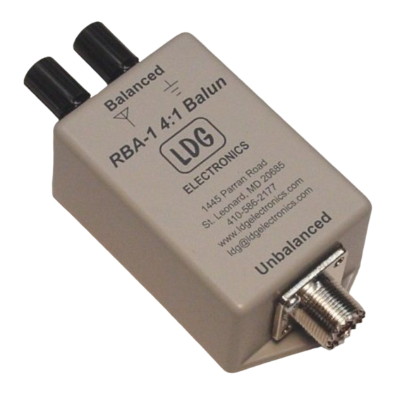 LDG RBA-1 Manual