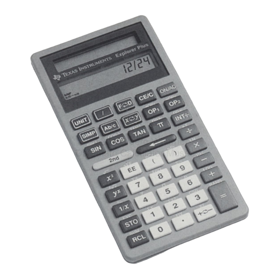 Texas Instruments TI-35 Plus Manual Book