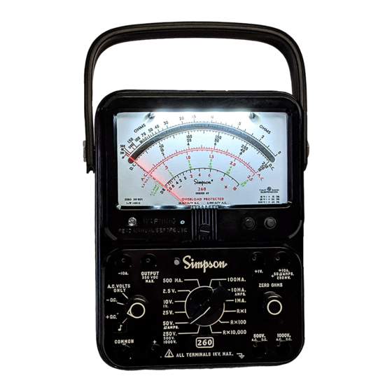 Simpson Electric 303 Operator's Manual