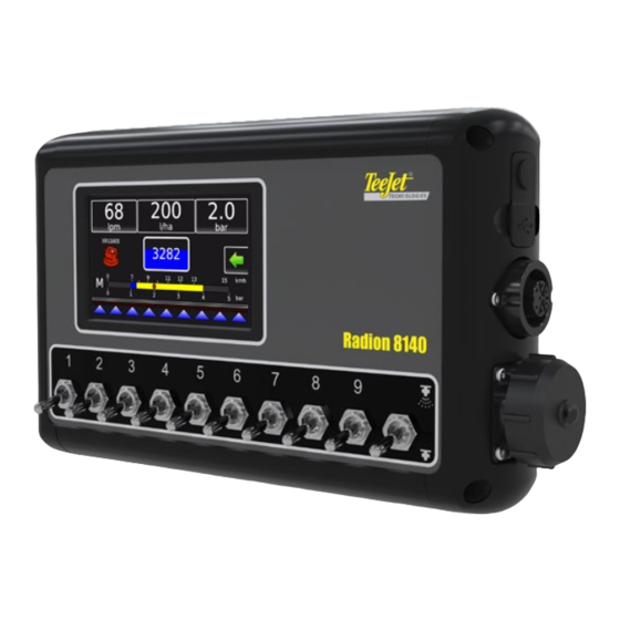 TeeJet RADION 8140 Manuals
