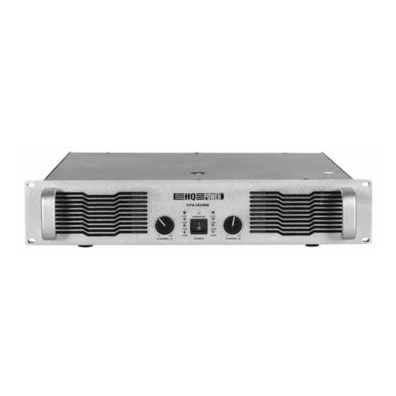 User Manuals: HQ Power VPA800MB Amplifier