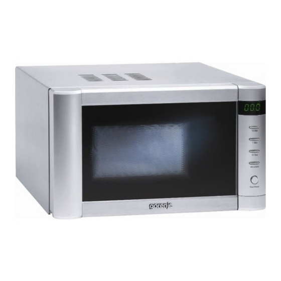 Gorenje MO-200 DCE-UR Microwave Oven Manuals