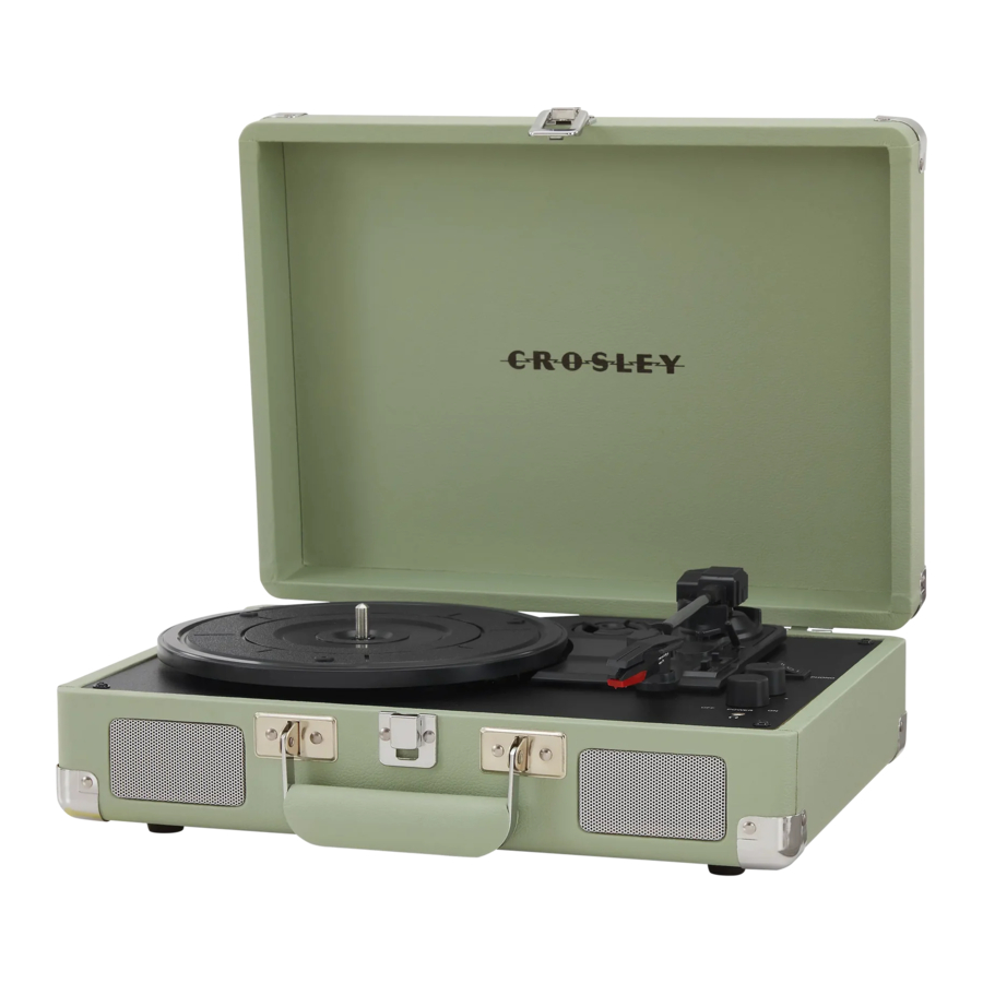 Crosley CR8005F Cruiser Deluxe Turntable Manual ManualsLib