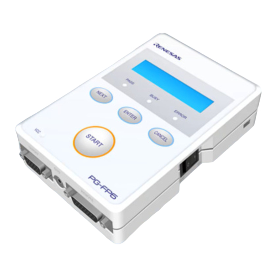 Renesas PG-FP6 V1.08 User Manual