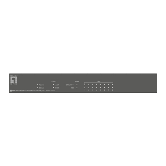 LevelOne FBR-1800TX Manuals