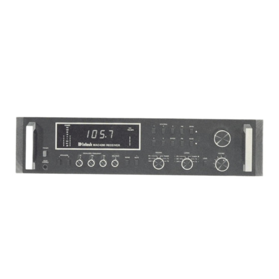 McIntosh MAC 4280 Owner's Manual