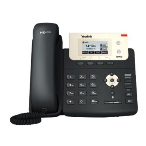 Univox Yealink T21P E2 Quick Start Manual
