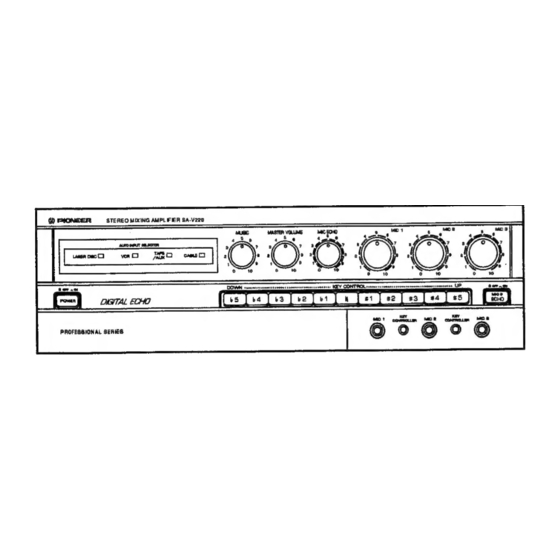 Pioneer SA-V220 Manuals