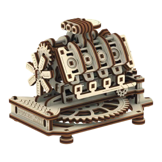 Wooden City V8 Engine Assembly Instructions Manual