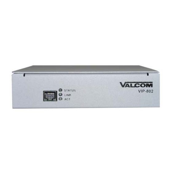 Valcom IP Solutions VIP-802 User Manual