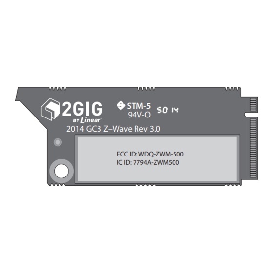 Nortek 2GIG-ZWM-500 Installation Instructions